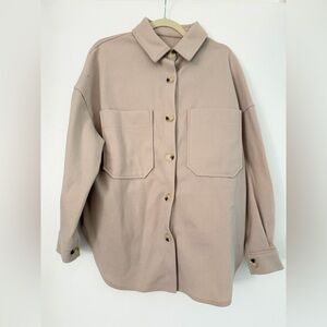 SHEIN Neutral Beige Knit Cardigan